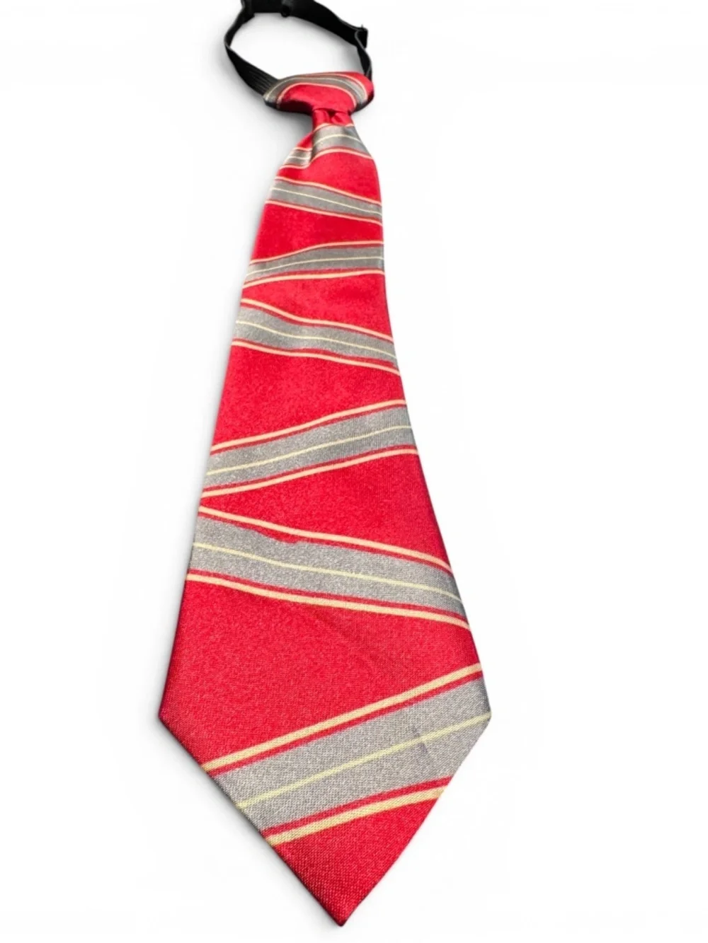Kids Red Striped Pre-Tied Neck Tie NIP